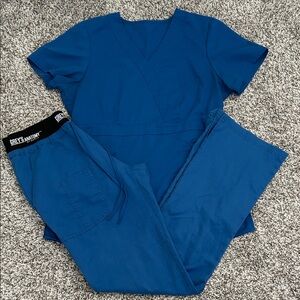 Grey’s Anatomy Royal Blue Scrub Set Sz XS